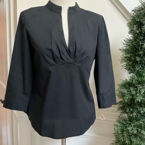 Talbots Black Cotton Blouse Sizes L and Size S
